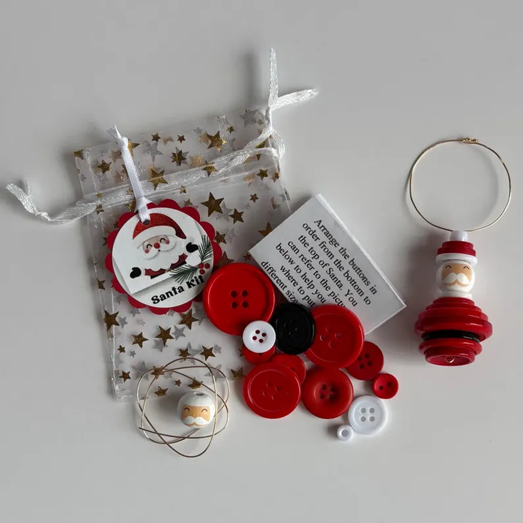 🔥HOT SALE - 49% OFF🔥Button Santa Ornament Kit