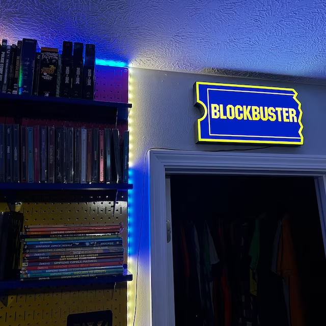 🔥HOT SALE - 49% OFF🔥Blockbuster Video Sign LED Lightbox 