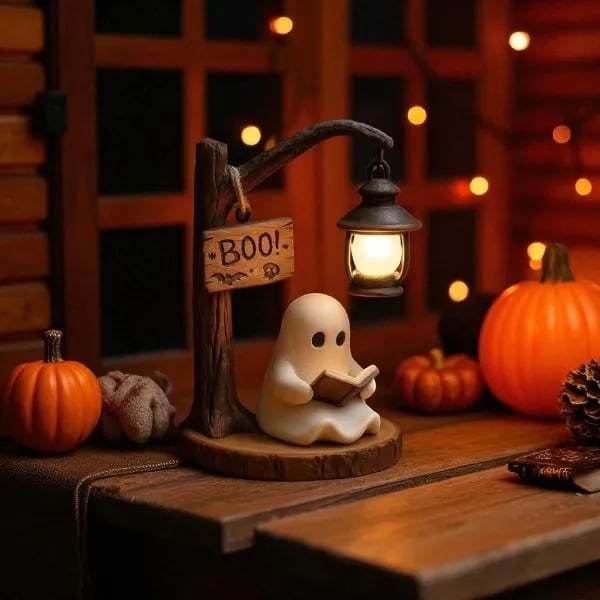 🔥HOT SALE - 49% OFF🔥 - 👻📖Cute Ghost Reading Lantern - BOO!