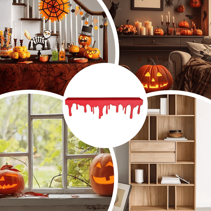 🩸Glowing Blood Drip Shelf Decor