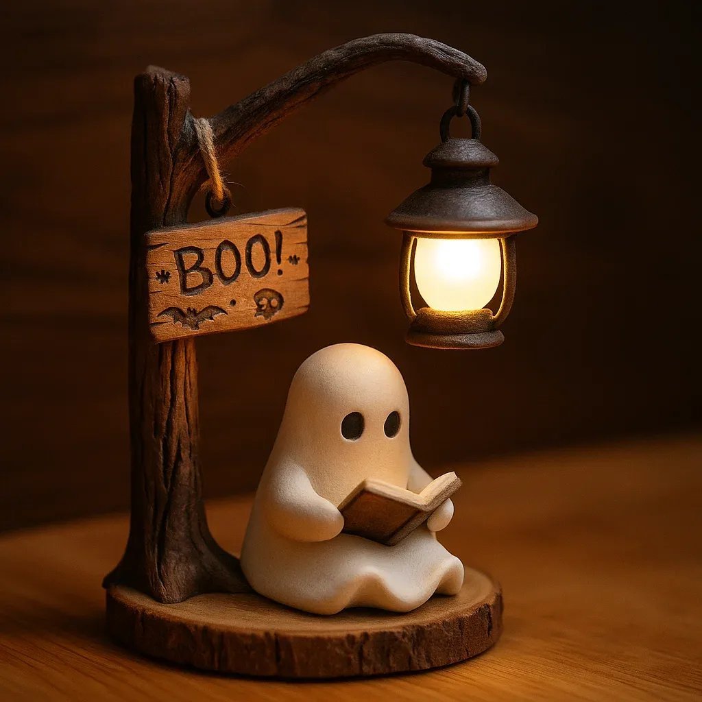 🔥HOT SALE - 49% OFF🔥 - 👻📖Cute Ghost Reading Lantern - BOO!