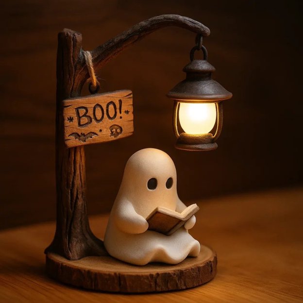 🔥HOT SALE - 49% OFF🔥 - 👻📖Cute Ghost Reading Lantern - BOO!