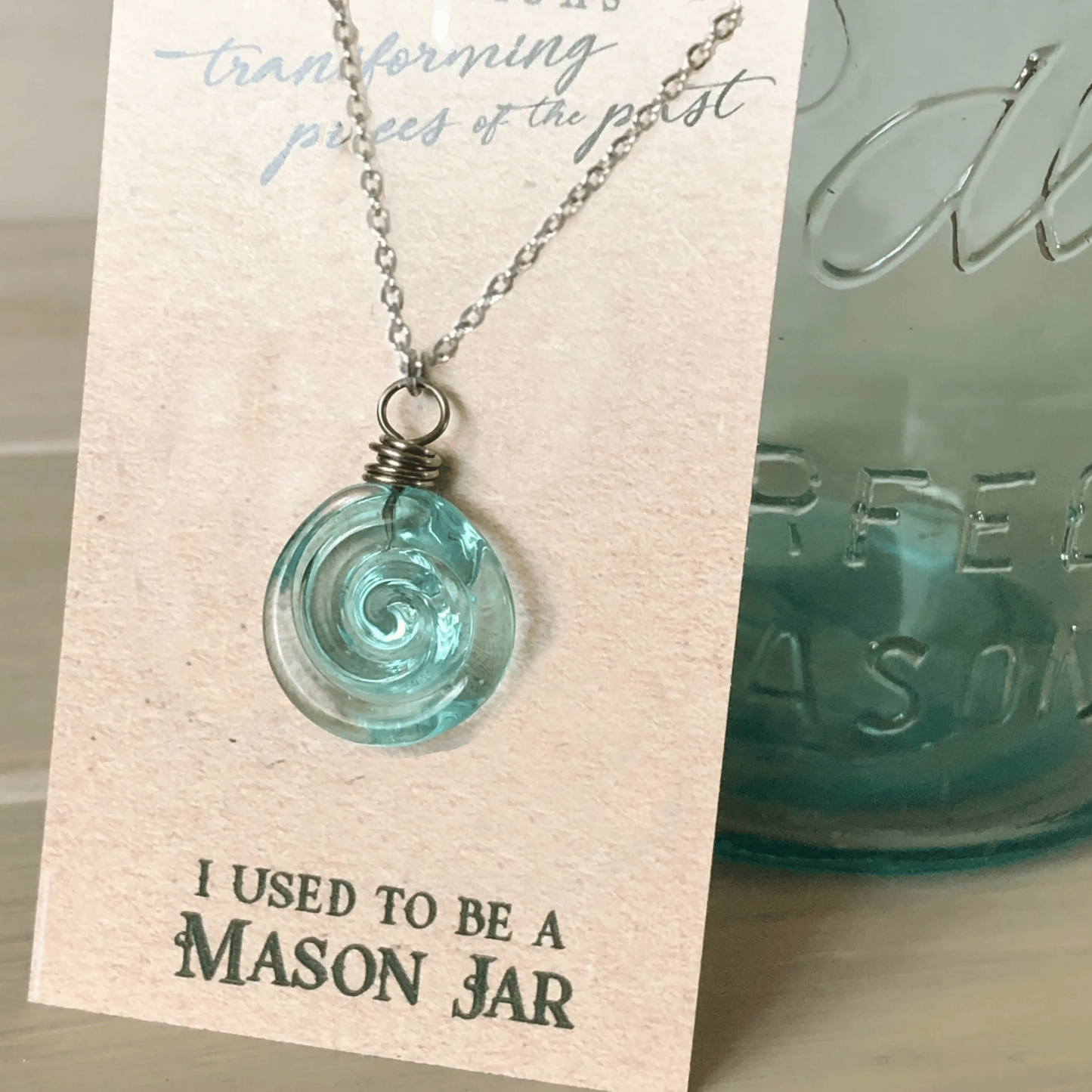 🔥HOT SALE - 49% OFF🔥Recycled Glass Spiral Earrings: Upcycled Mason Jar Dangles