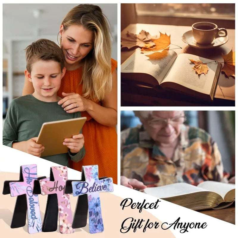📖16 Pcs Magnetic Cross Bookmarks Gifts for Bible Study, Readers, Teachers, Students🌸✝️