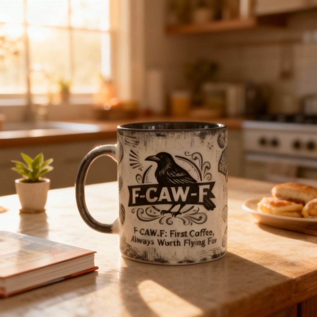 🔥New Lanch🔥F-CAW-F Coffee Mug – The First Coffee, Always Worth Flying For