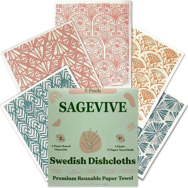 🔥HOT SALE - 49% OFF🔥- Swedish Dishcloths for Kitchen & Cleaning | 5 Pack