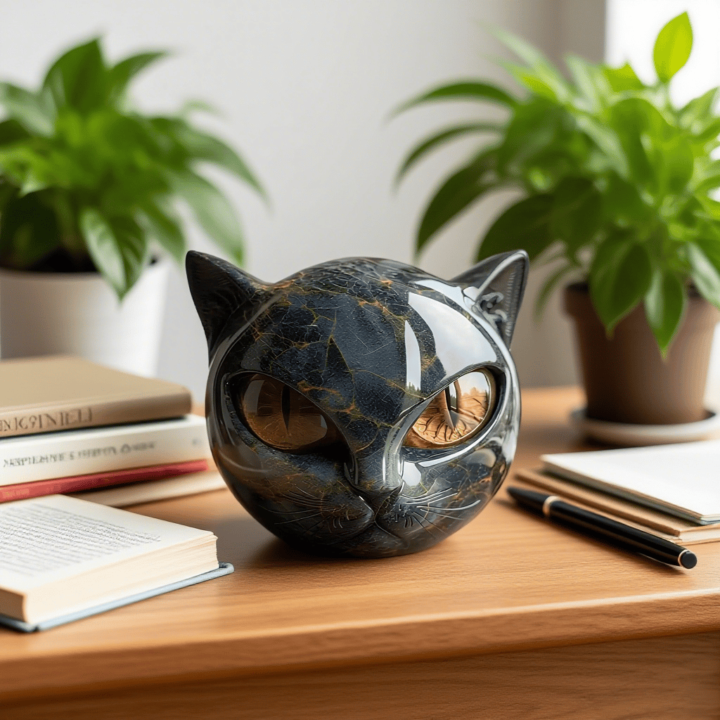 🔥HOT SALE - 49% OFF🔥Luxury Black Cat Stone Sculpture – Elegant Home Décor & Gift-Ready Art Piece