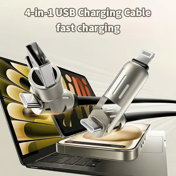 🔥HOT SALE - 49% OFF🔥-6.6ft 4-in-1 USB Charging Cable fast charging MAX 60W