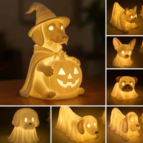 🔥HOT SALE - 49% OFF🔥Halloween Dachshund Pumpkin Lamp
