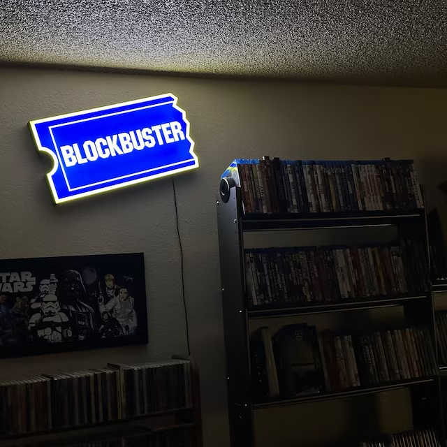 🔥HOT SALE - 49% OFF🔥Blockbuster Video Sign LED Lightbox 