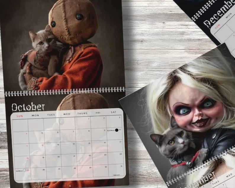 🔥HOT SALE - 49% OFF🔥2026 Halloween Horror Movie & Cats Wall Calendar