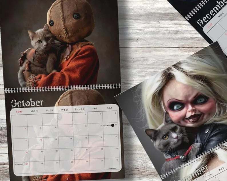 🔥HOT SALE - 49% OFF🔥2026 Halloween Horror Movie & Cats Wall Calendar