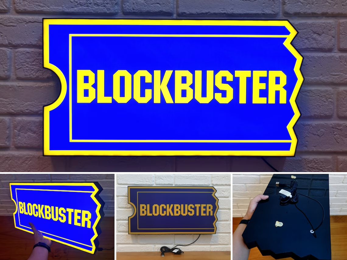 🔥HOT SALE - 49% OFF🔥Blockbuster Video Sign LED Lightbox 