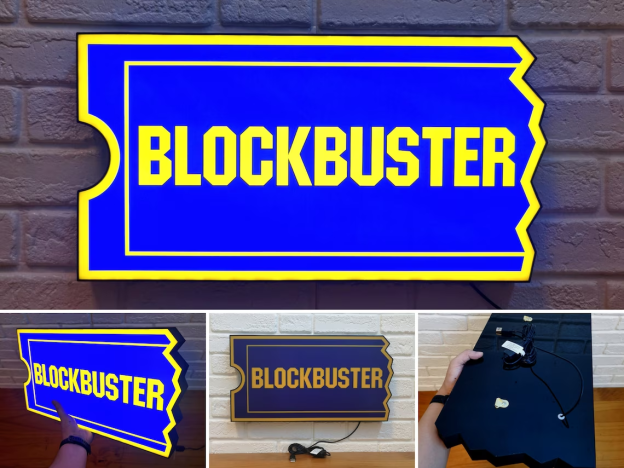 🔥HOT SALE - 49% OFF🔥Blockbuster Video Sign LED Lightbox 