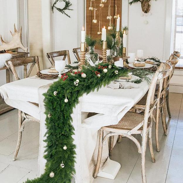 🔥HOT SALE - 49% OFF🔥- 2026 9ft Christmas Artificial Cypress Leaf Vine Wreath🎄