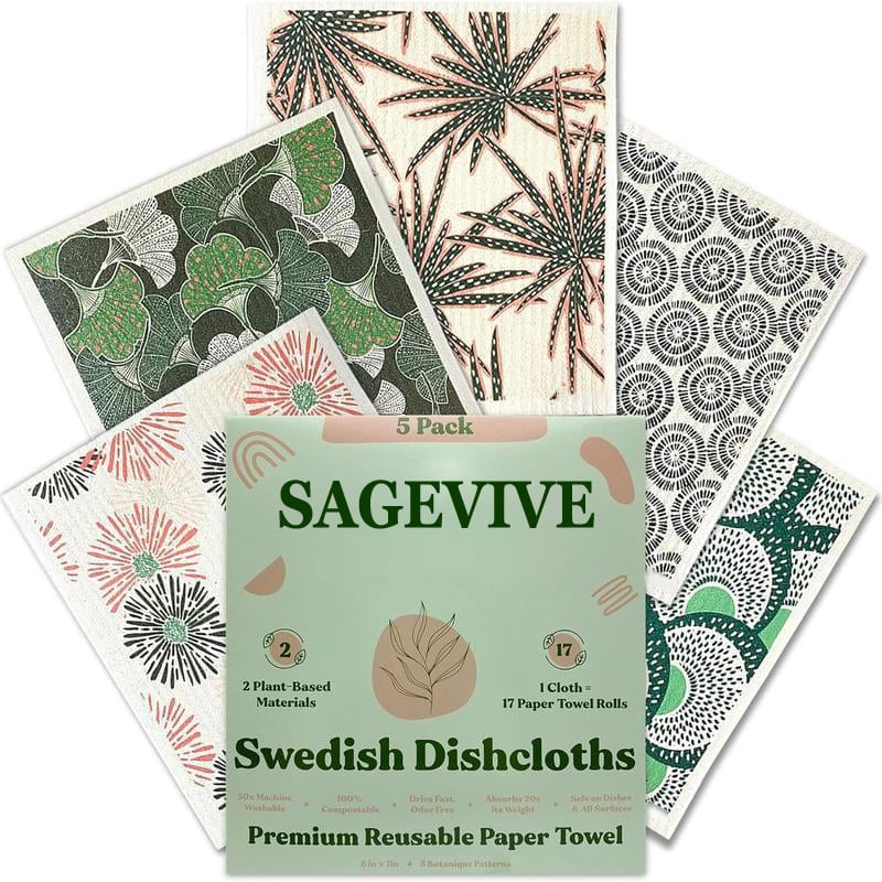 🔥HOT SALE - 49% OFF🔥- Swedish Dishcloths for Kitchen & Cleaning | 5 Pack