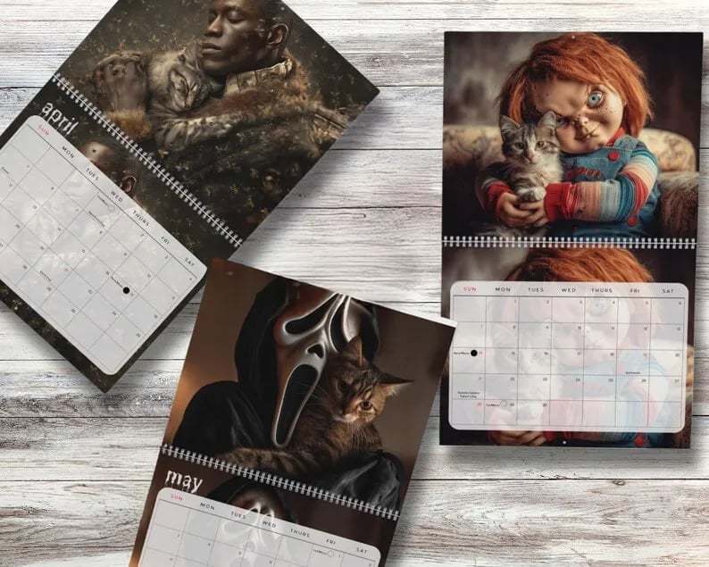 🔥HOT SALE - 49% OFF🔥2026 Halloween Horror Movie & Cats Wall Calendar
