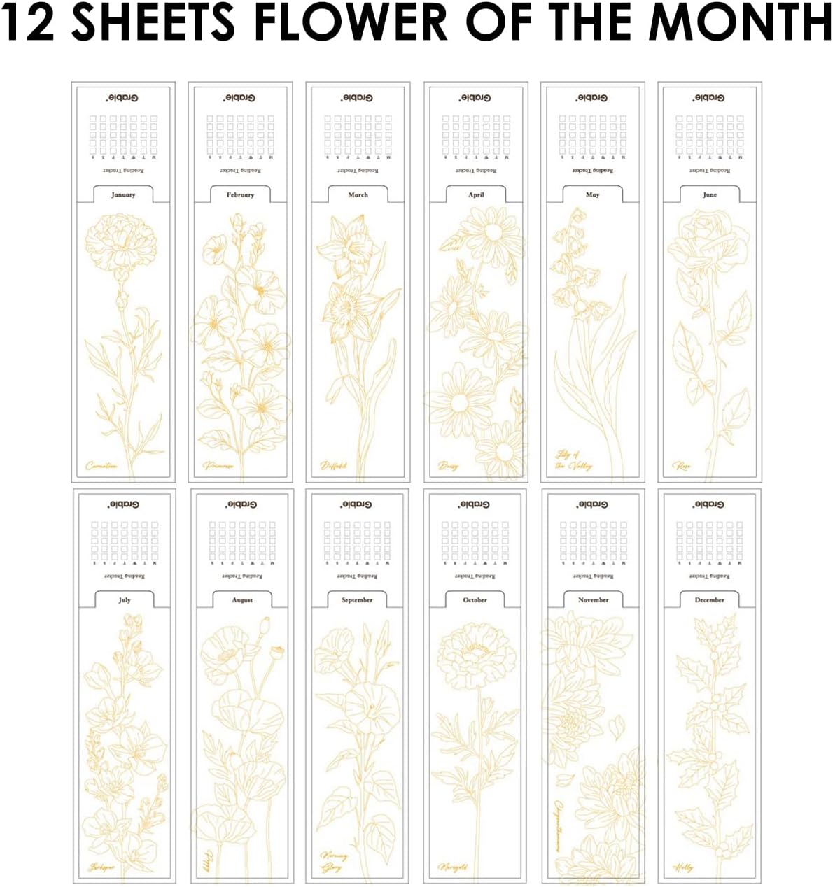 🎨Beginner-friendly 🍁Floral Watercolor Coloring Bookmarks & Coloring Book -140LB(300gsm)✨Includes Coloring Guide🎁