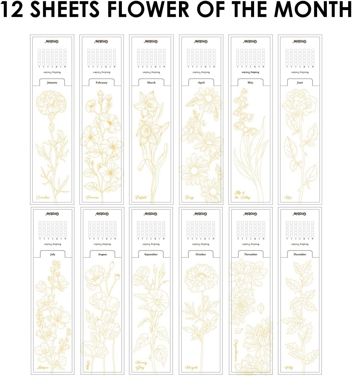 🎨Beginner-friendly 🍁Floral Watercolor Coloring Bookmarks & Coloring Book -140LB(300gsm)✨Includes Coloring Guide🎁