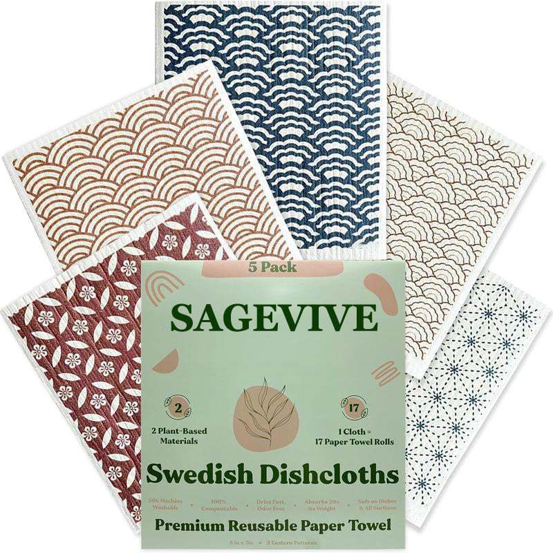 🔥HOT SALE - 49% OFF🔥- Swedish Dishcloths for Kitchen & Cleaning | 5 Pack