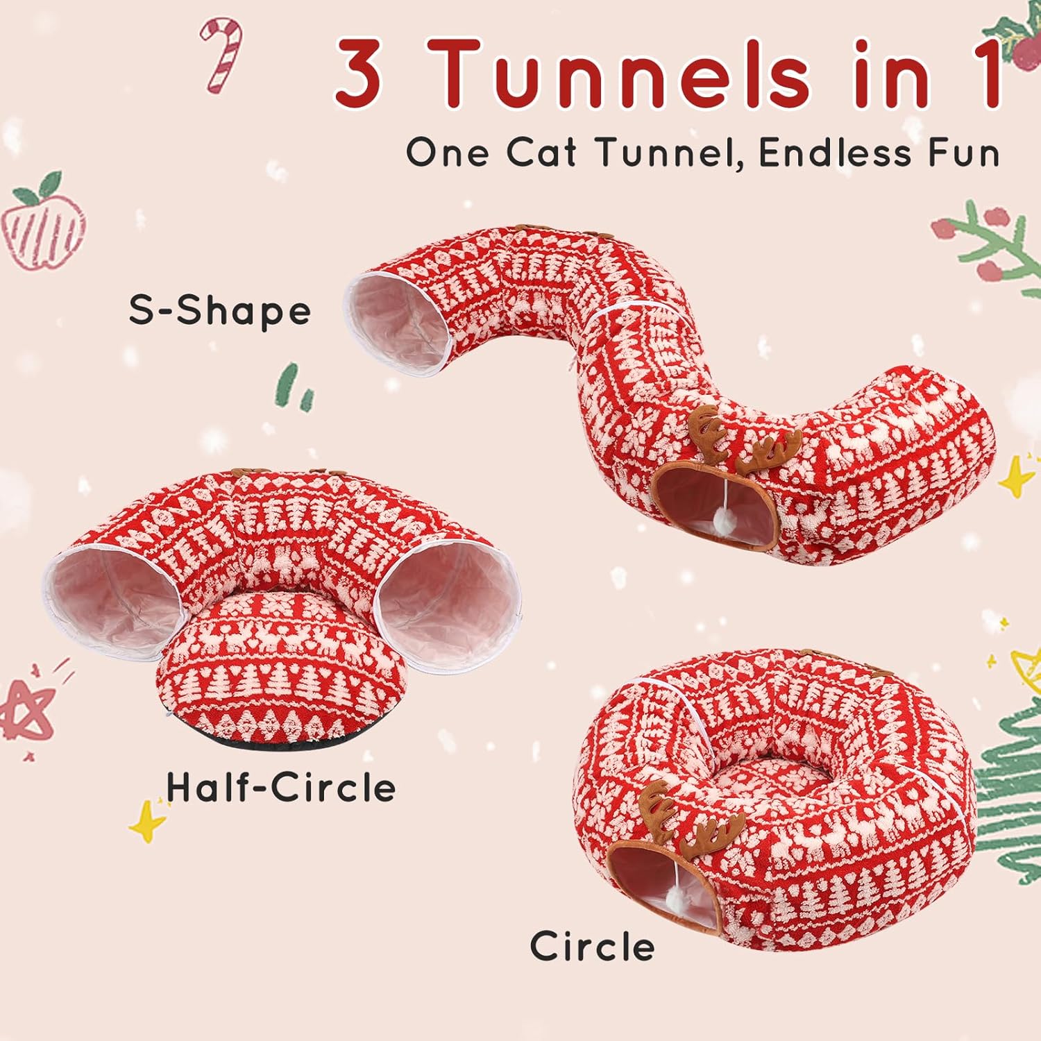 🔥HOT SALE - 49% OFF🔥Cat Tunnel Bed Under Christmas Tree