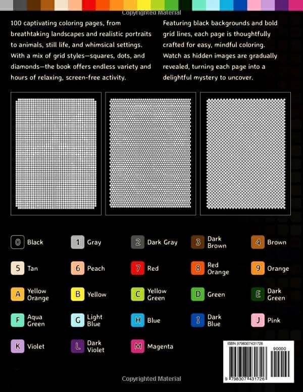 🎨100 Color by Number Mysteries: A Coloring Book for Adults Relaxation and Wonder