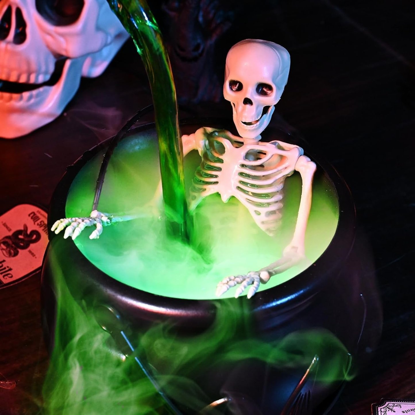 🔥HOT SALE - 49% OFF🔥Cauldron Halloween Decor with Magic Floating Potion Bottles and Diffuser