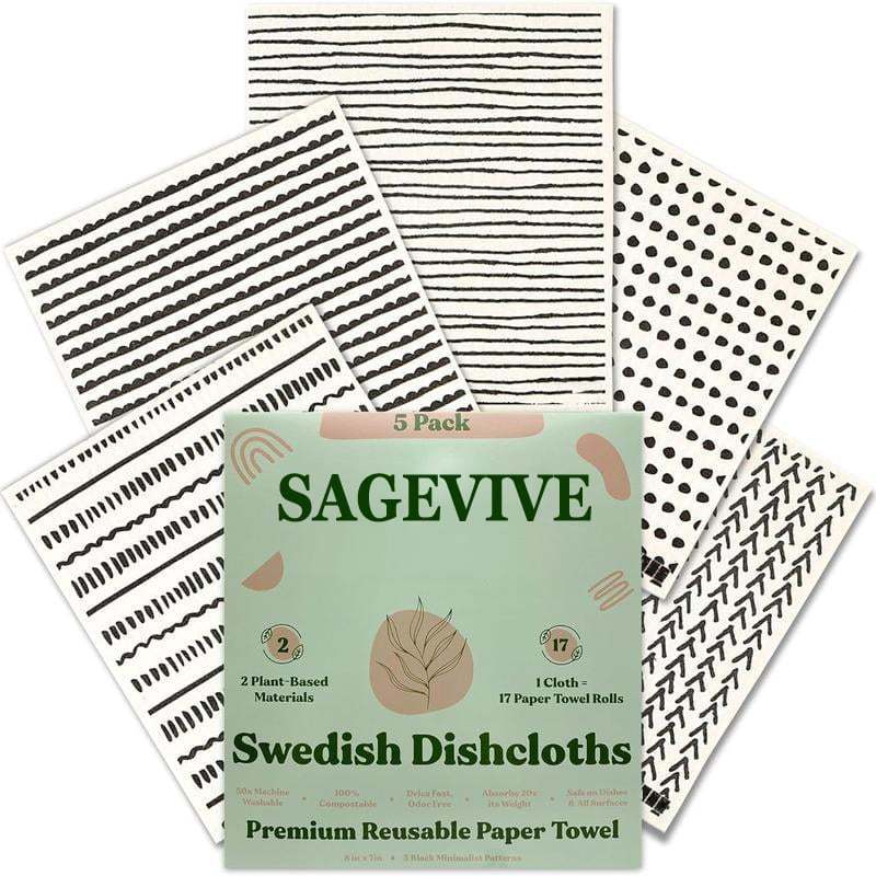 🔥HOT SALE - 49% OFF🔥- Swedish Dishcloths for Kitchen & Cleaning | 5 Pack