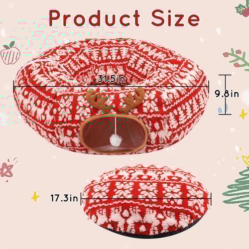 🔥HOT SALE - 49% OFF🔥Cat Tunnel Bed Under Christmas Tree