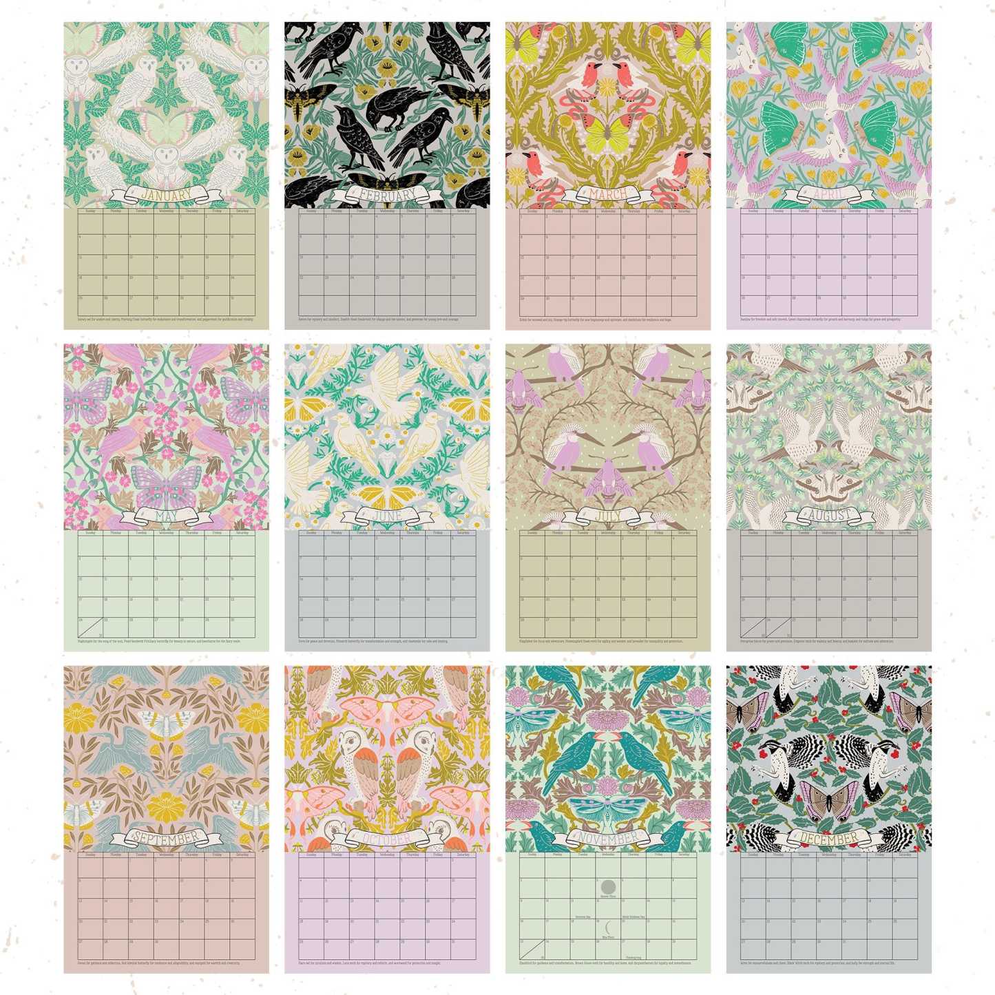 🔥HOT SALE - 49% OFF🔥Wings and Whispers: A Year of Magical Connection - 2026 Wall Calendar Pattern 