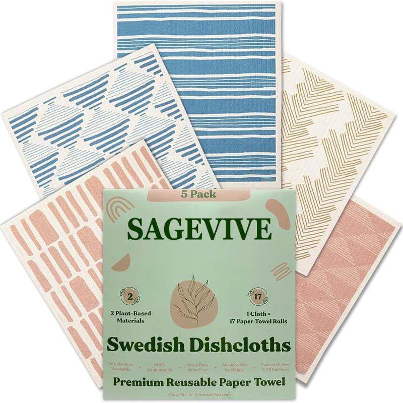 🔥HOT SALE - 49% OFF🔥- Swedish Dishcloths for Kitchen & Cleaning | 5 Pack