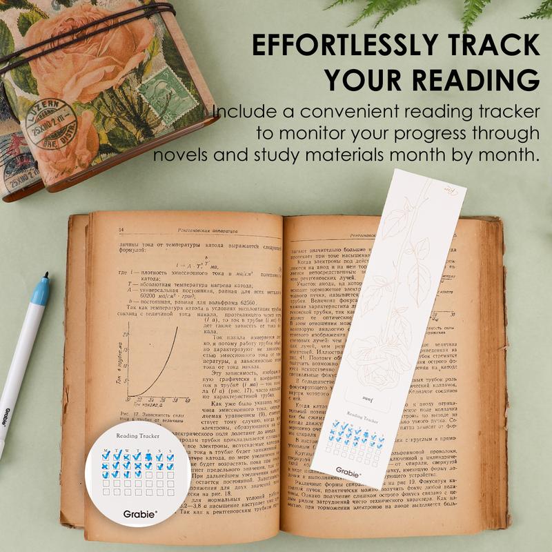 🎨Beginner-friendly 🍁Floral Watercolor Coloring Bookmarks & Coloring Book -140LB(300gsm)✨Includes Coloring Guide🎁