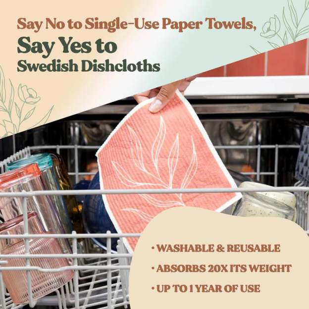 🔥HOT SALE - 49% OFF🔥- Swedish Dishcloths for Kitchen & Cleaning | 5 Pack
