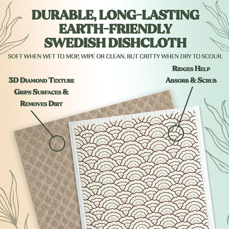 🔥HOT SALE - 49% OFF🔥- Swedish Dishcloths for Kitchen & Cleaning | 5 Pack