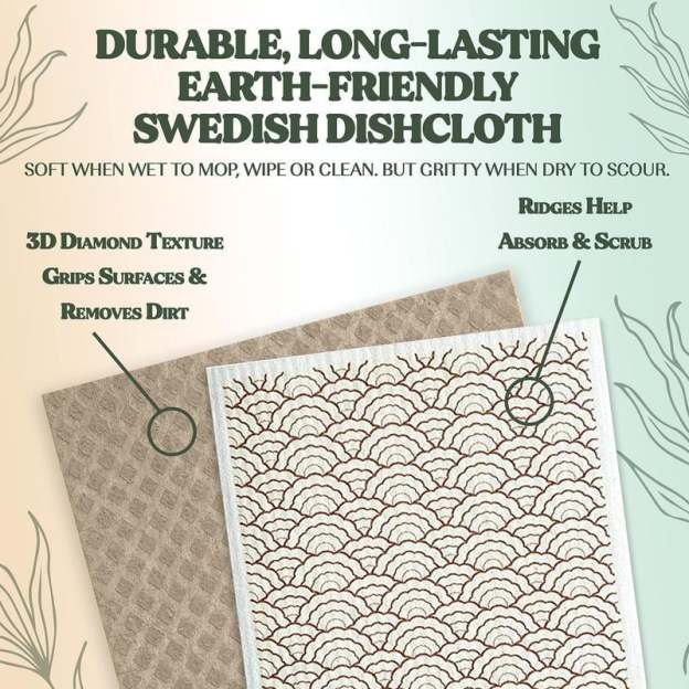 🔥HOT SALE - 49% OFF🔥- Swedish Dishcloths for Kitchen & Cleaning | 5 Pack
