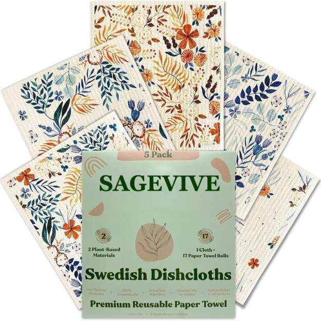 🔥HOT SALE - 49% OFF🔥- Swedish Dishcloths for Kitchen & Cleaning | 5 Pack