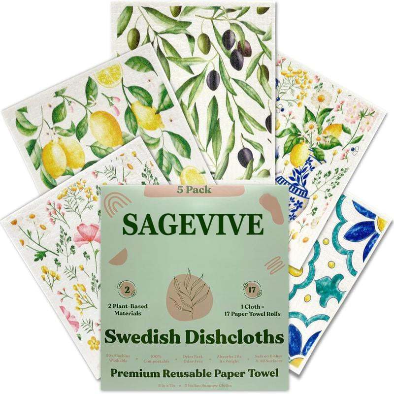 🔥HOT SALE - 49% OFF🔥- Swedish Dishcloths for Kitchen & Cleaning | 5 Pack
