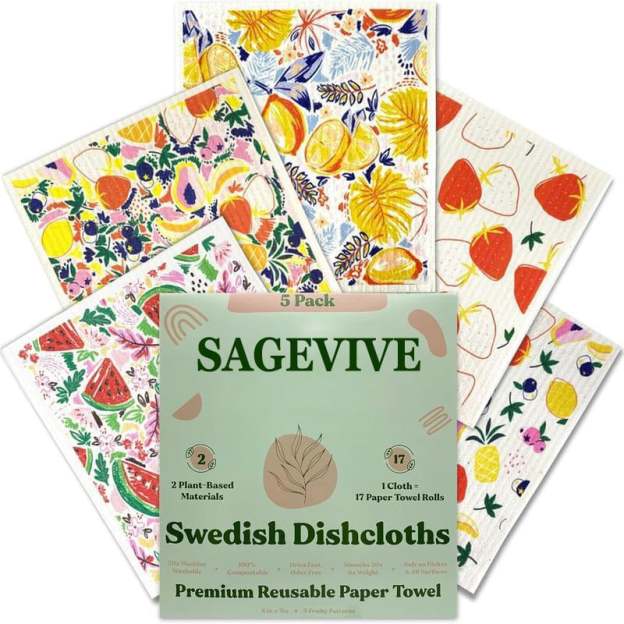 🔥HOT SALE - 49% OFF🔥- Swedish Dishcloths for Kitchen & Cleaning | 5 Pack
