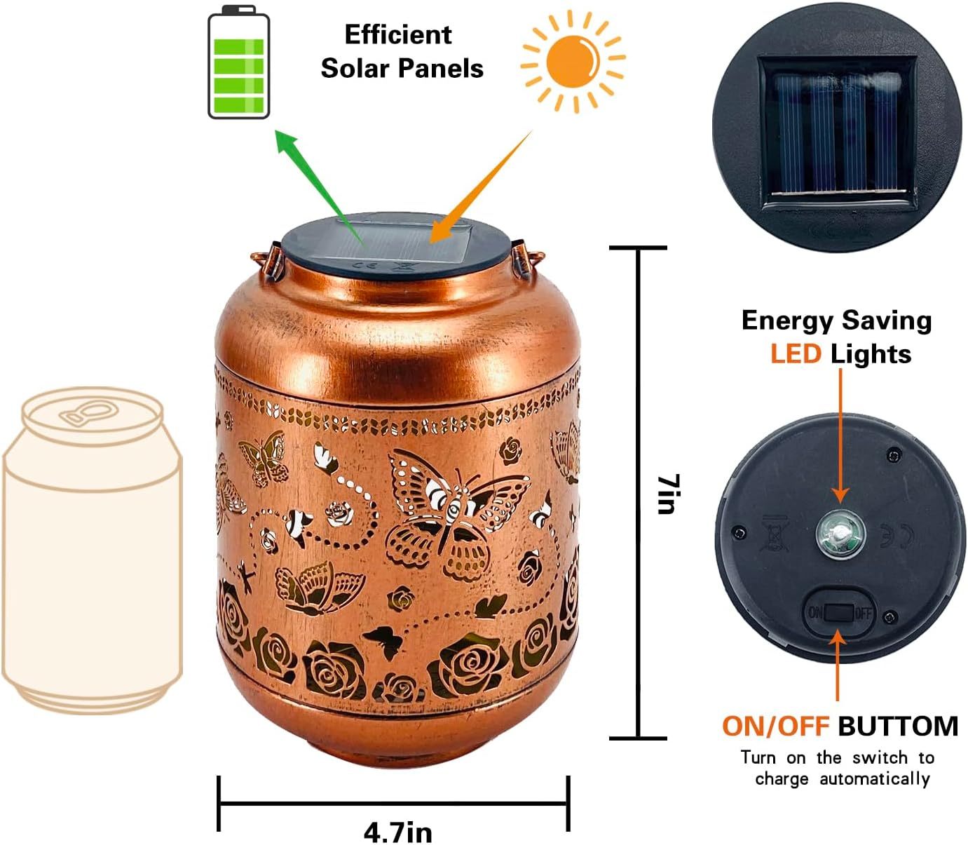 Hummingbird Solar Lanterns for Yard, Patio, Lawn, Tabletop, Pathway, Landscape, Garden Decor