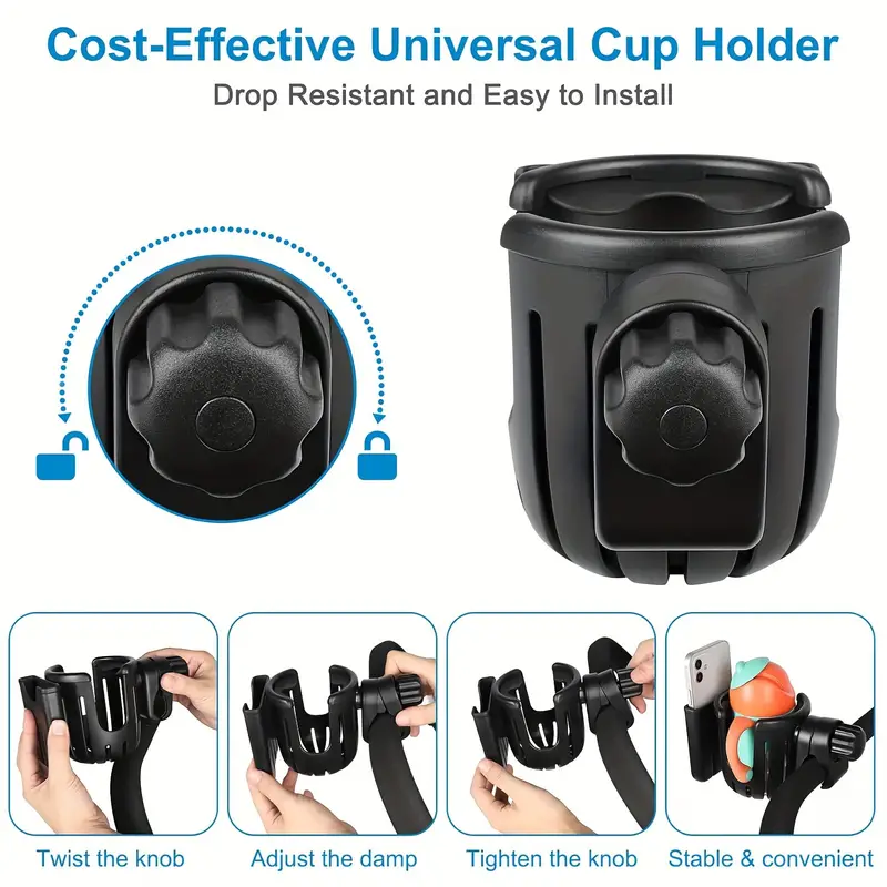 2-In-1 Universal Cup Phone Drinks Holder