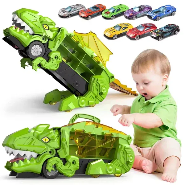 🚗Transport Dinosaur Truck with Foldable Sliding