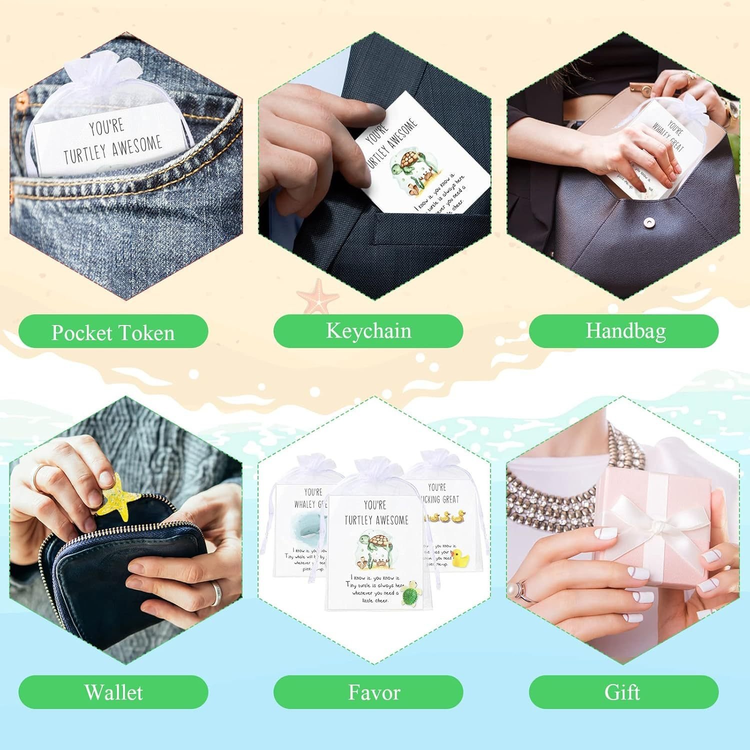 🎁50 Sets Employee Appreciation Gifts - Funny Resin Animals with Thank You Cards (150 PCS)