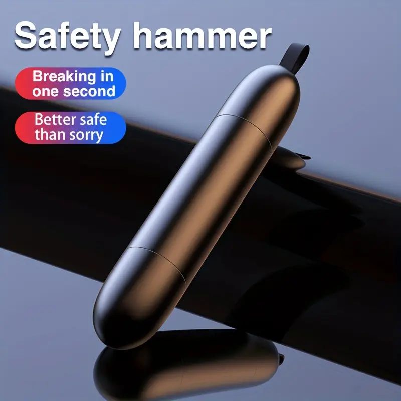 Emergency Car Safety Hammer - Seat Belt Cutter & Window Breaker Keychain, Fit for All Vehicles