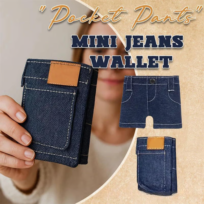 Mini Jeans Wallet Foldable Wallet