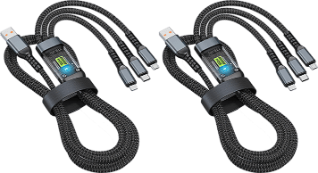 💥Limited time 49% off🔥⚡Transparent Luminous 3-in-1 Super Fast Charging Cable