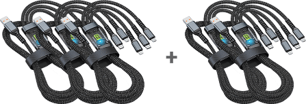 💥Limited time 49% off🔥⚡Transparent Luminous 3-in-1 Super Fast Charging Cable