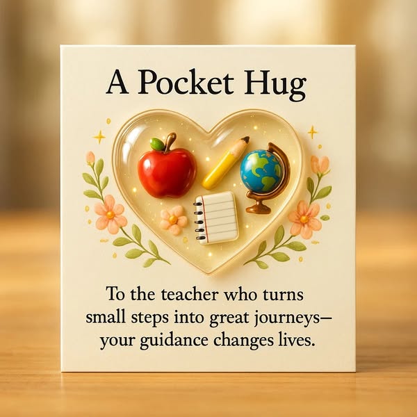 Teacher Pocket Hug Keepsake: A Tiny, Heartfelt Thank You for Your Favorite Educator 🎒💝