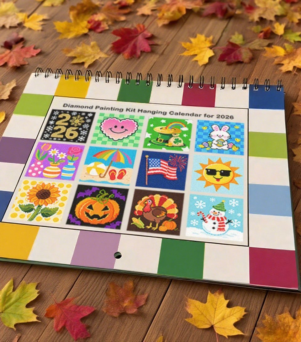 🔥HOT SALE - 49% OFF🔥-📅2026 Wall Calendar Diamond Painting Kit (Beginners Friendily)
