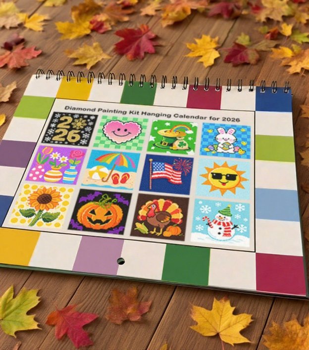 🔥HOT SALE - 49% OFF🔥-📅2026 Wall Calendar Diamond Painting Kit (Beginners Friendily)