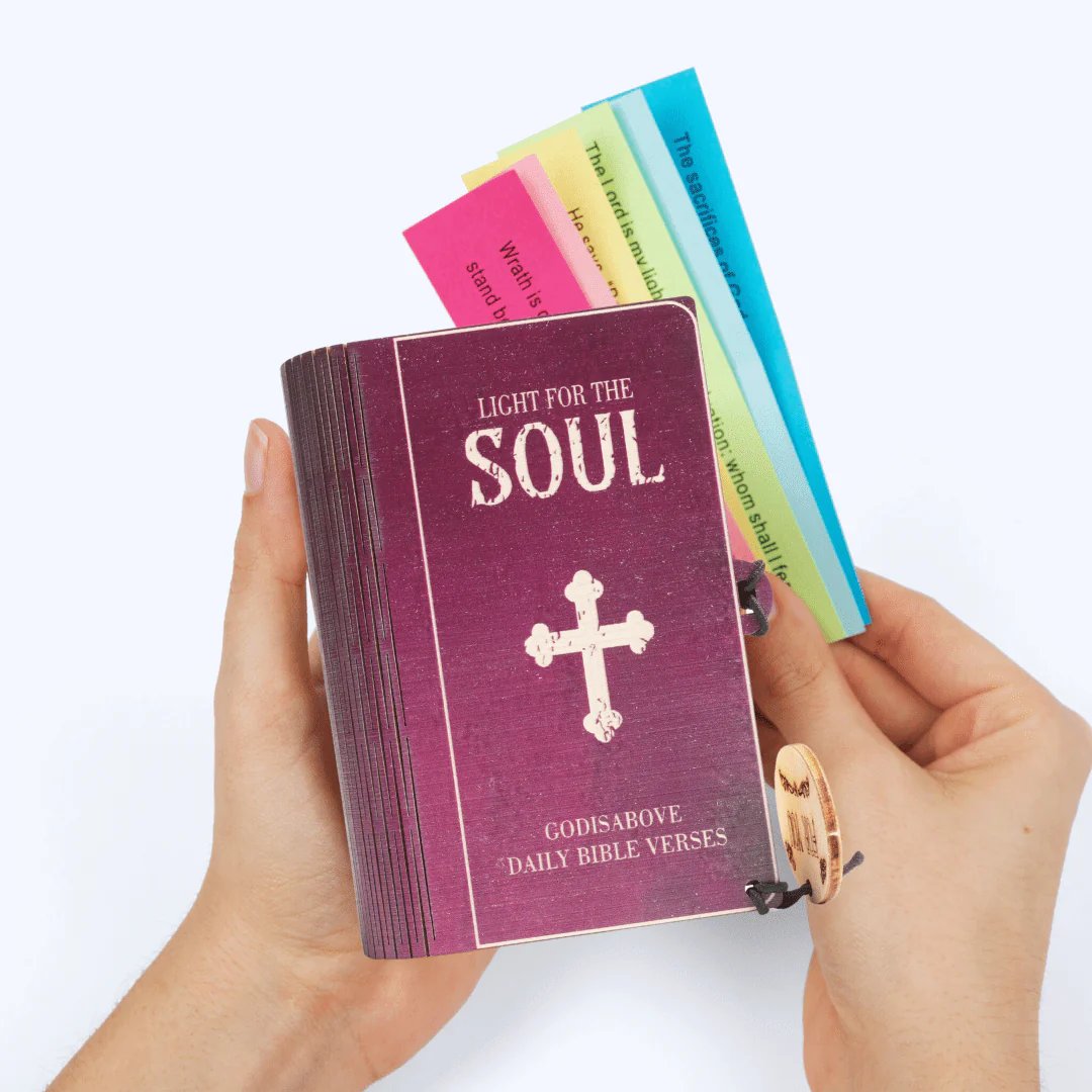 🔥HOT SALE - 49% OFF🔥 - ✝️Handmade Wooden Bible Verses Box - Daily Bible Verses (🎁 A Reminder of God's Words💖)